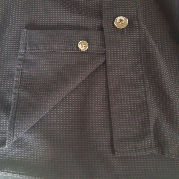 Klauss Boehler Kollektion SZ M Brown & Tan Woven Check Men's Button Up Shirt - Picture 7 of 12